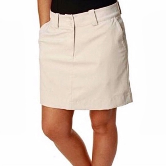 Nike Golf light tan Tour Performance Dri-Fit Golf Skirt sz 14 - Picture 2 of 11
